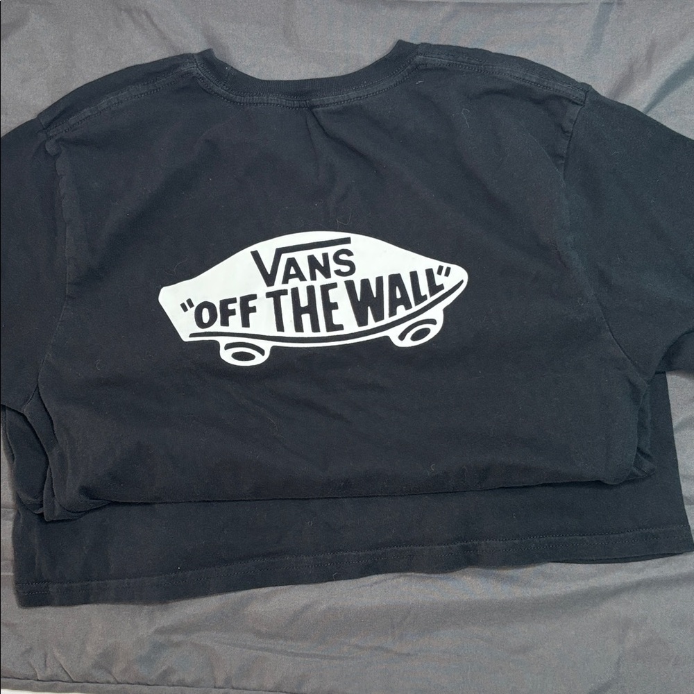 Vans Black Long Sleeve Glow In The Dark. Black Logo Short Sleeve& Vans Crew 🧦 - Picture 6 of 13